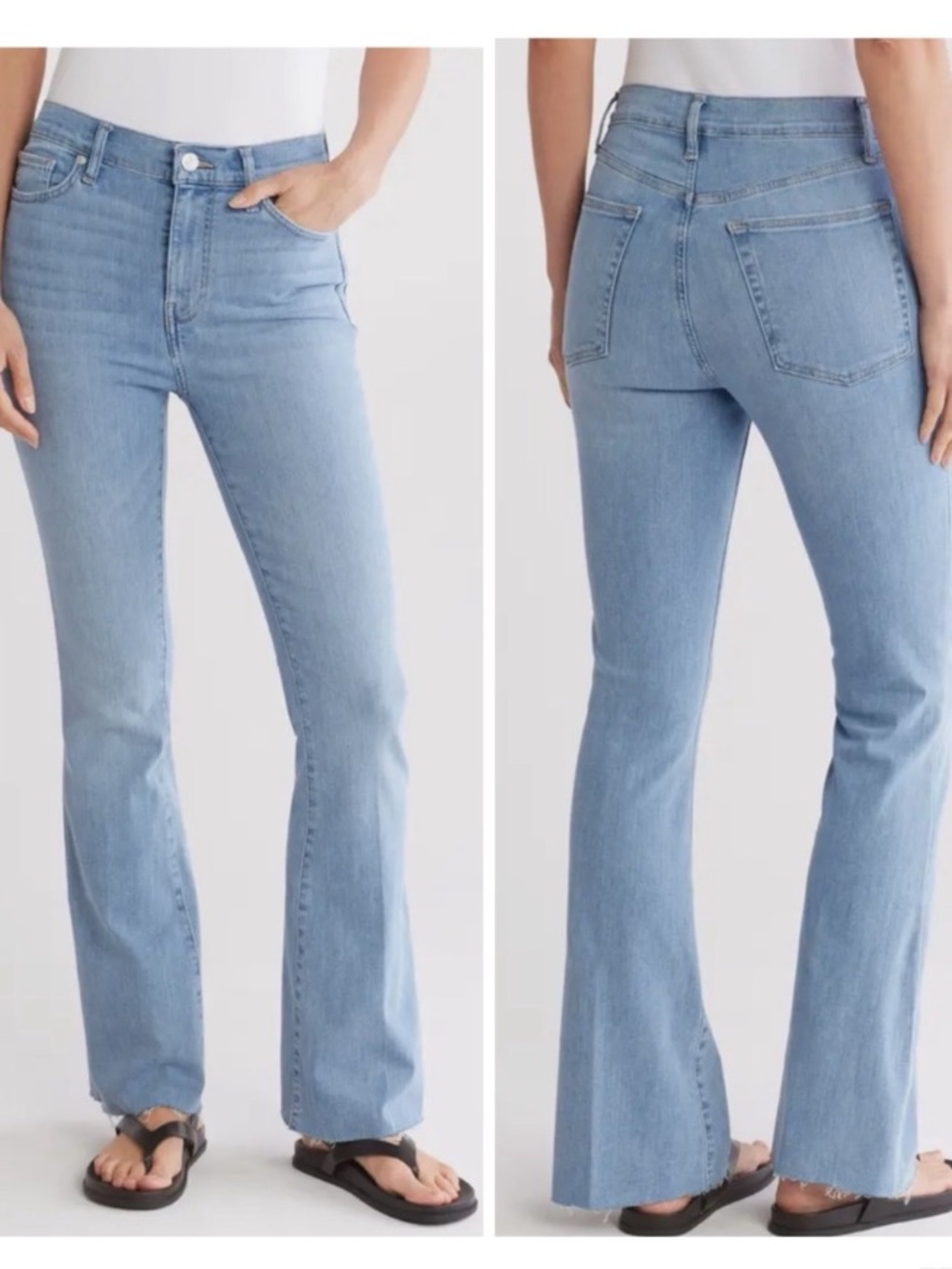 FRAME Le Easy Flare Jeans in Wilson Raw After - Size 26